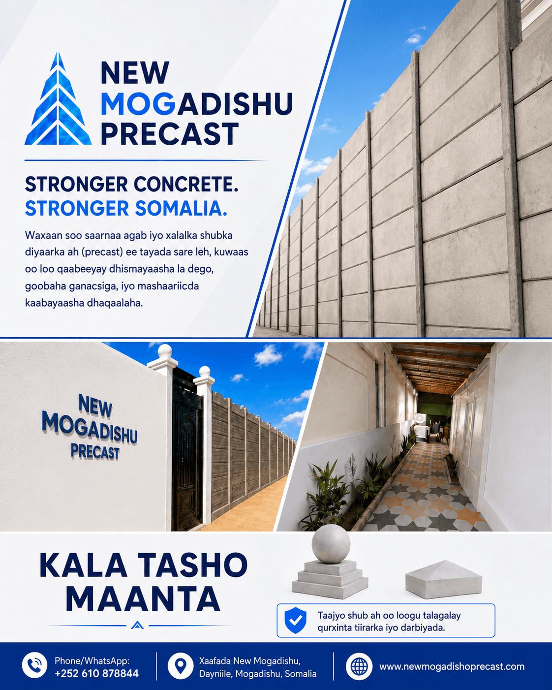 Precast Concrete Boundary Walls in Mogadishu